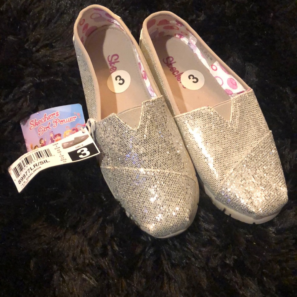 Silver Glitter Sketchers